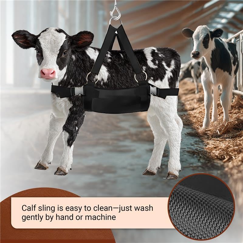 BRINGERPET Goat Sling for Weighing 30"x25", Up to 400 LB Assist Weight Scale for Baby Calf, Lamb, Alpaca, Dog (Large) - Image 4